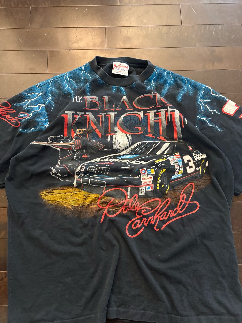 RARE vintage 90s black knight racing grail shirt